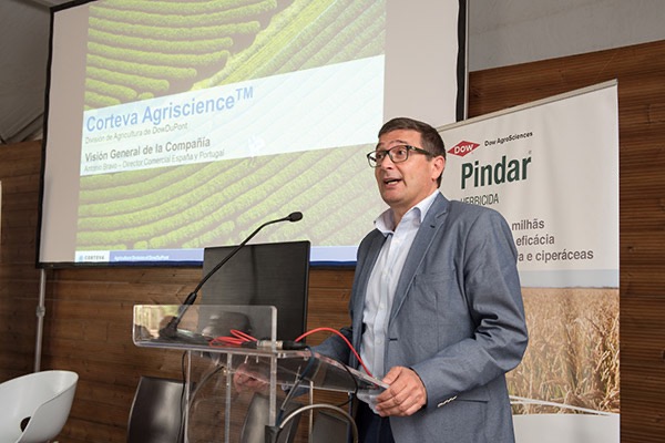 António Bravo, diretor comercial da Corteva Agroscience para Espanha e Portugal, apresentou o Rinskor Active, um herbicida de nova geração que deverá 