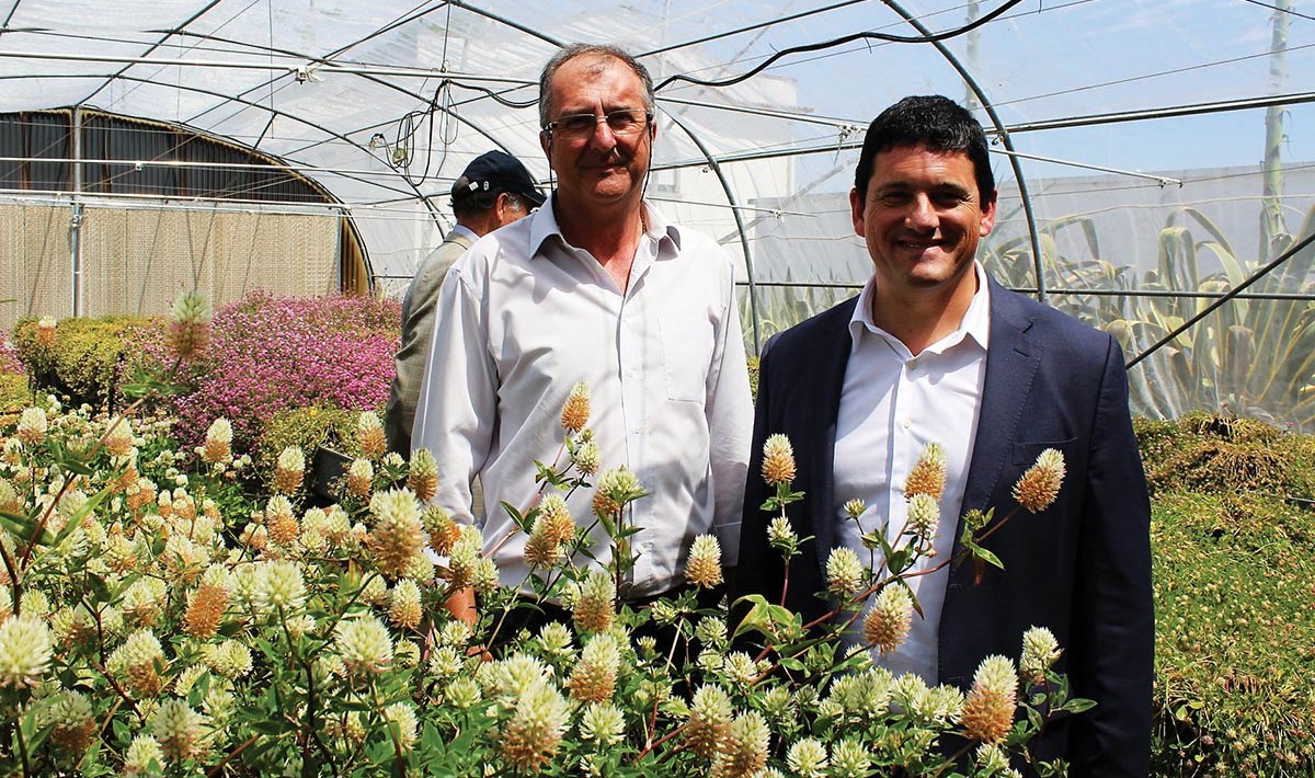 Bemvindo Maçãs, coordenador do pólo de Elvas do INIAV com Nuno Canada