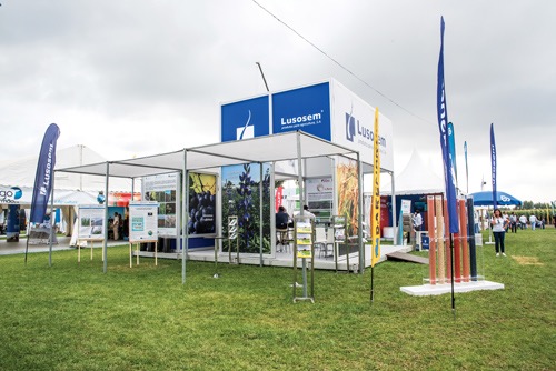 Stand da Lusosem em que foram apresentadas as novas soluções e projectos de inovação da empresa Agroglobal 2018