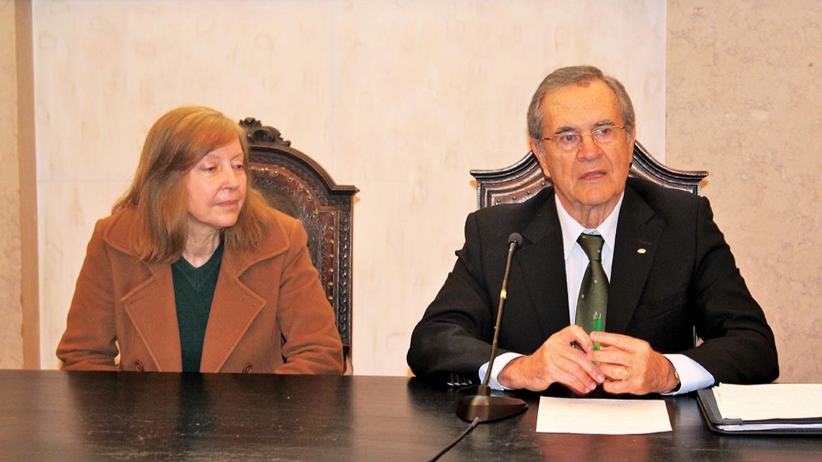 Amarilis de Varennes, Presidente do ISA, e António Sevinate Pinto, administrador da Lusosem, na sessão de abertura